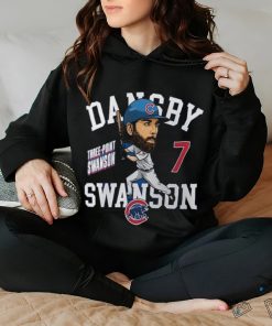 Dansby Swanson Chicago Cubs Three Point Swanson Hometown Caricature T Shirt