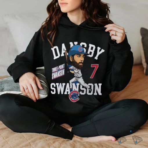 Dansby Swanson Chicago Cubs Three Point Swanson Hometown Caricature T Shirt