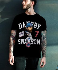 Dansby Swanson Chicago Cubs Three Point Swanson Hometown Caricature T Shirt