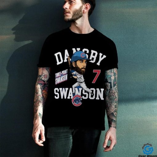 Dansby Swanson Chicago Cubs Three Point Swanson Hometown Caricature T Shirt