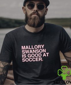 Dansby Swanson wearing mallory swanson is good at soccer shirt