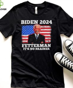 Dark Brandon Biden Fetterman 2024 It’s A No Brainer American Flag T Shirt