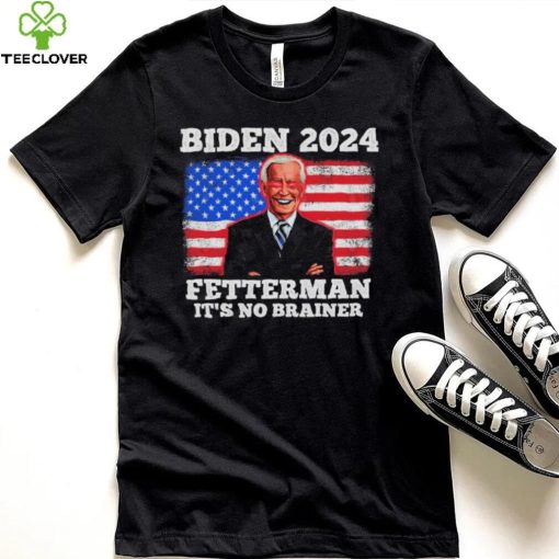 Dark Brandon Biden Fetterman 2024 It’s A No Brainer American Flag T Shirt