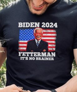 Dark Brandon Biden Fetterman 2024 It’s A No Brainer American Flag T Shirt