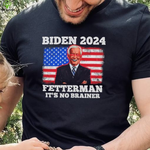 Dark Brandon Biden Fetterman 2024 It’s A No Brainer American Flag T Shirt