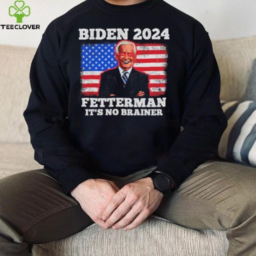 Dark Brandon Biden Fetterman 2024 It’s A No Brainer American Flag T Shirt