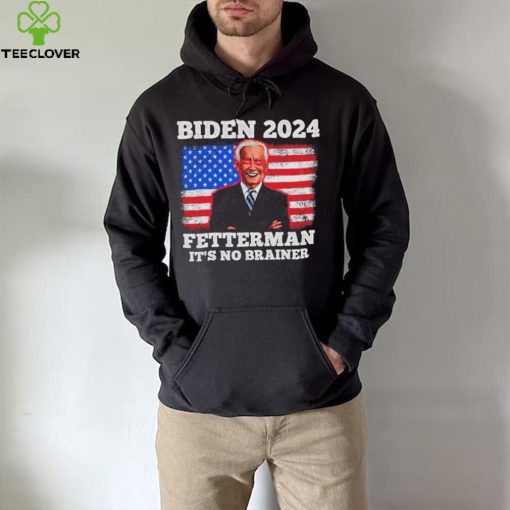 Dark Brandon Biden Fetterman 2024 It’s A No Brainer American Flag T Shirt