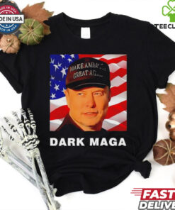 Dark Maga Elon Musk supports Trump to save democracy T Shirt