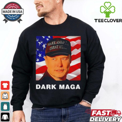 Dark Maga Elon Musk supports Trump to save democracy T Shirt