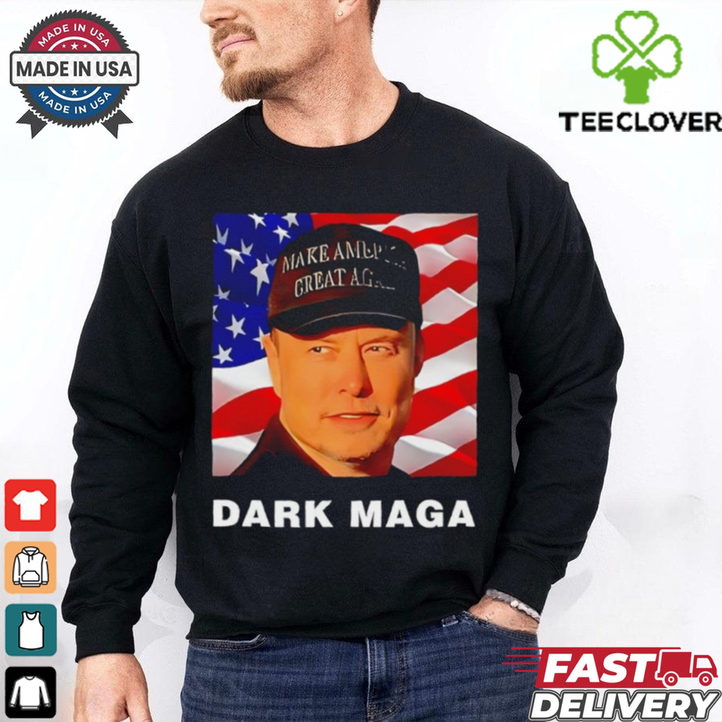 Dark Maga Elon Musk supports Trump to save democracy T Shirt Dark Maga Elon Musk supports Trump to save democracy T Shirt