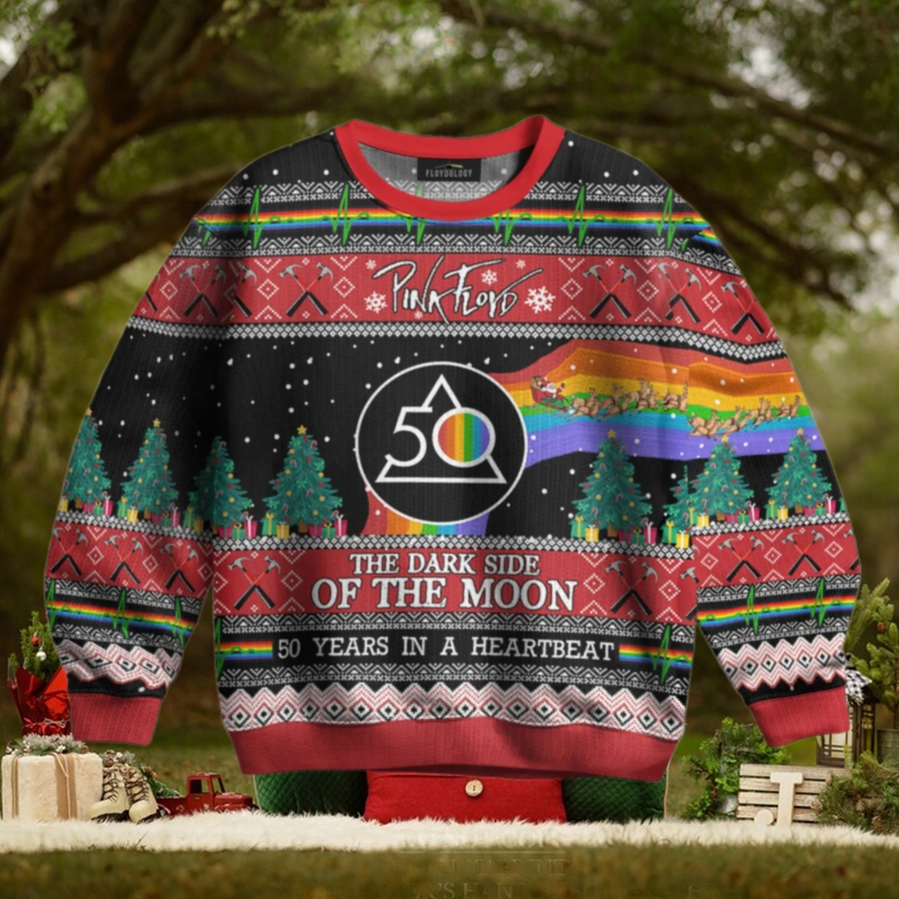 Dark Side Of The Moon 50 Years in A Heart Beat – Pink Floyd Ugly Christmas Sweater Dark Side Of The Moon 50 Years in A Heart Beat – Pink Floyd Ugly Christmas Sweater