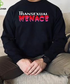 Dark natalie wearing the transexual menace T shirt