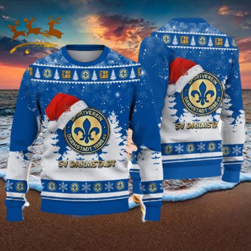Darmstadt 98 Ugly Christmas Sweater Santa Hat Logo Tree Gift For Men And Women