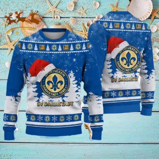 Darmstadt 98 Ugly Christmas Sweater Santa Hat Logo Tree Gift For Men And Women