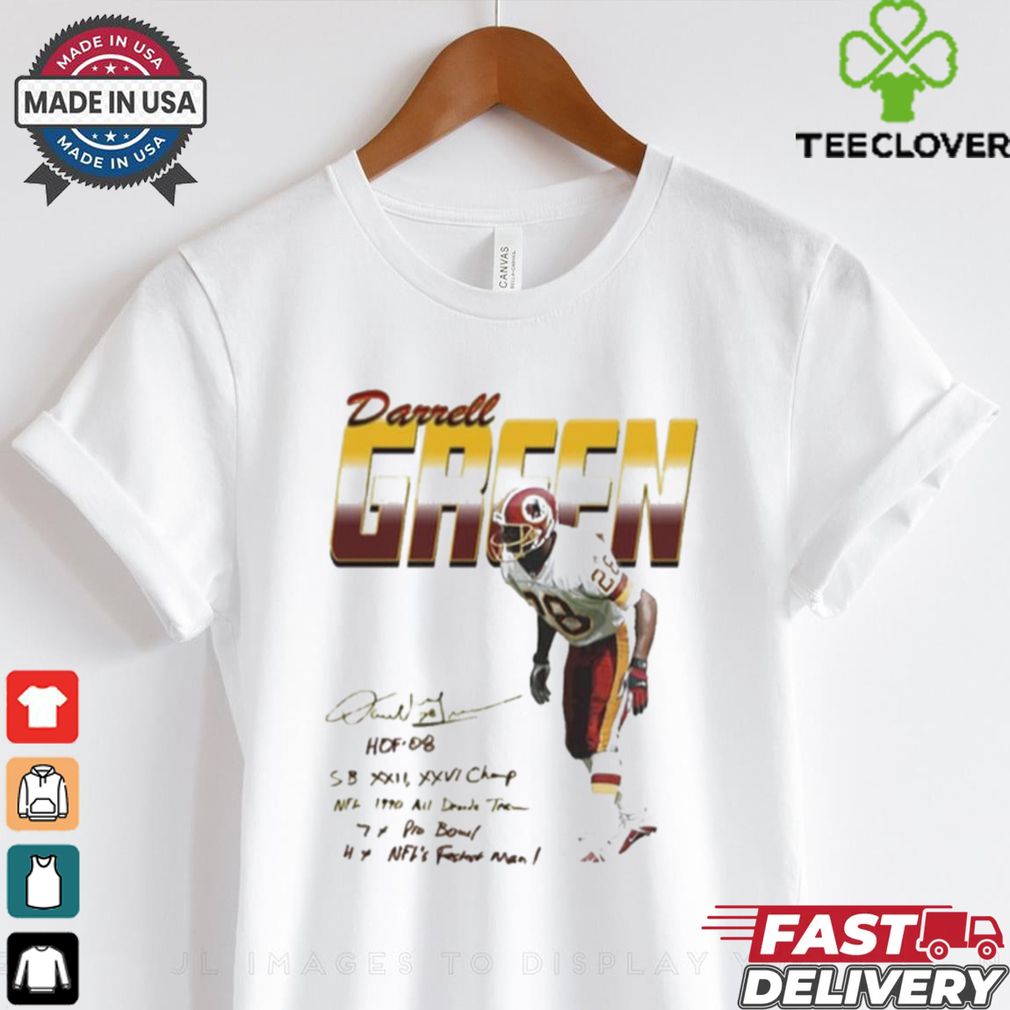 Darrell Green 28 Washington Redskins Player 7x Pro Bowl 4x NFL’s Fastest Man Signature t shirt Darrell Green 28 Washington Redskins Player 7x Pro Bowl 4x NFL’s Fastest Man Signature t shirt