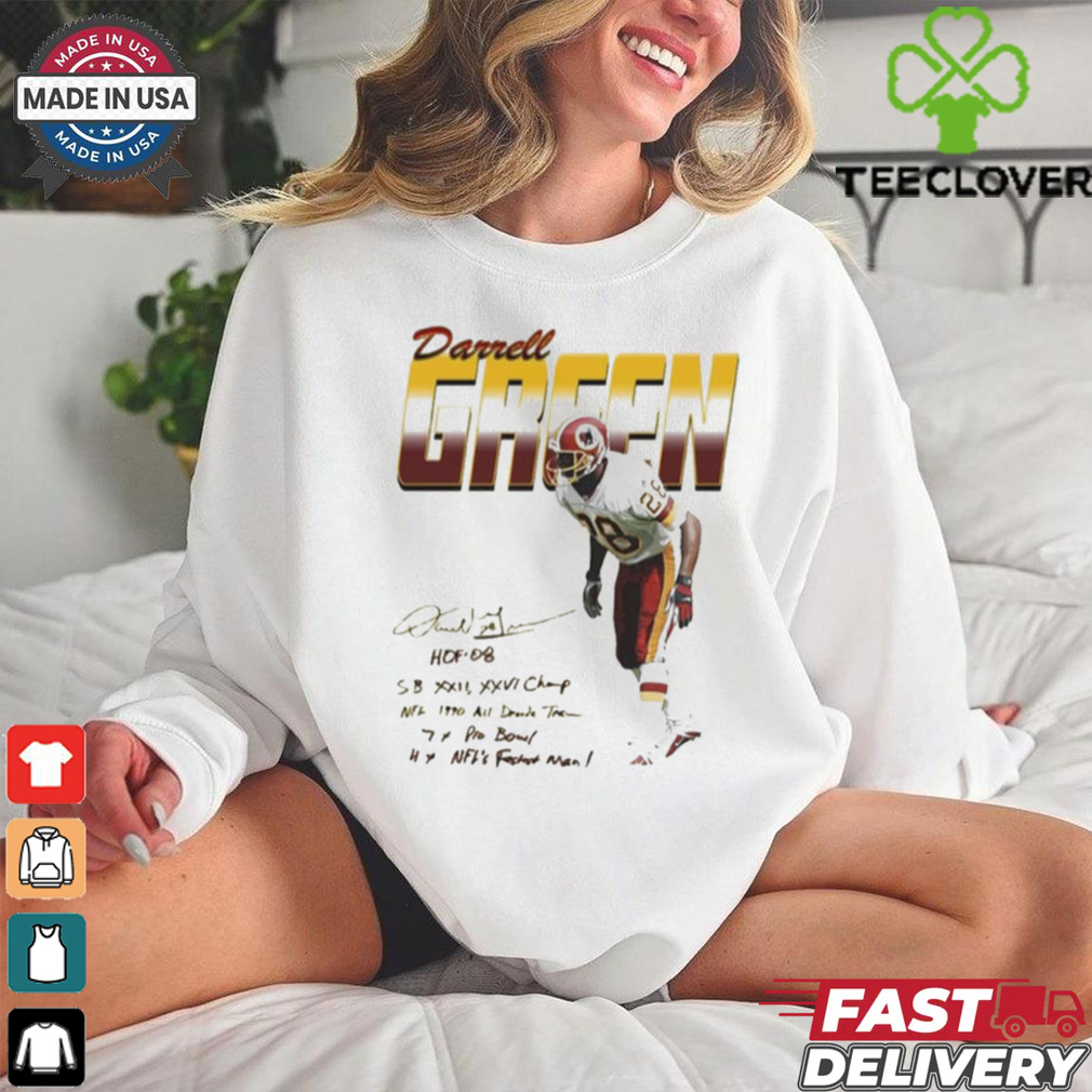 Darrell Green 28 Washington Redskins Player 7x Pro Bowl 4x NFL’s Fastest Man Signature t shirt Darrell Green 28 Washington Redskins Player 7x Pro Bowl 4x NFL’s Fastest Man Signature t shirt