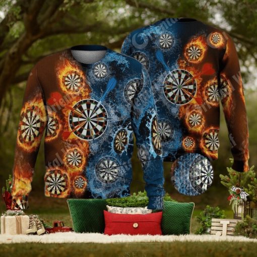 Dart Board Darts Throw Game 3D Full Print Ugly Sweater Christmas Gift Sweater
