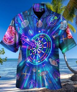 Dart Neon Sign Bright Royal Hawaii Shirt, Summer Beach Shirt, Hawaii Shirt, Shirt For Dart Lovers