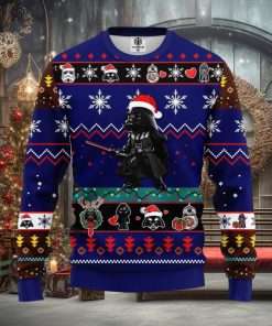 Darth Vader Blue 1 Thanksgiving Women Mens Ugly Christmas Sweater