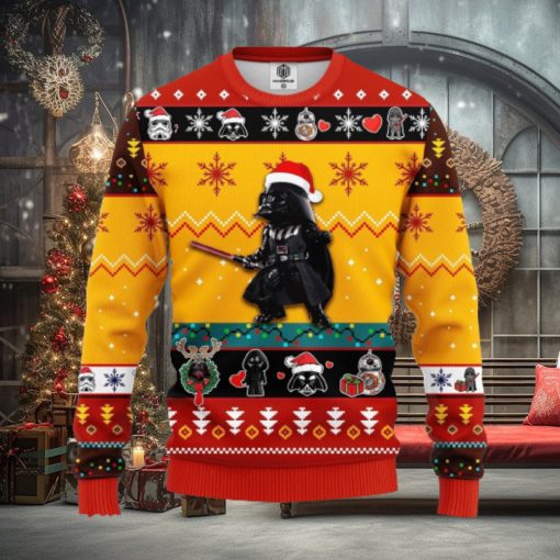 Darth Vader Cute Ugly Christmas Sweater Yellow 1 Amazing Gift Cute Christmas Gift