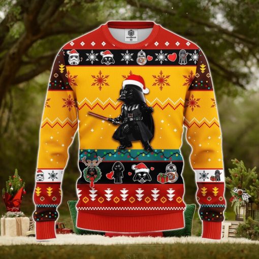 Darth Vader Cute Ugly Christmas Sweater Yellow 1 Amazing Gift Men And Women Christmas Gift