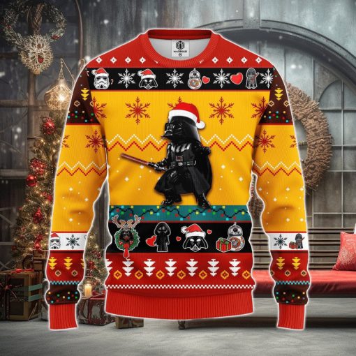 Darth Vader Cute Ugly Christmas Sweater Yellow 1 Amazing Gift Men And Women Christmas Gift