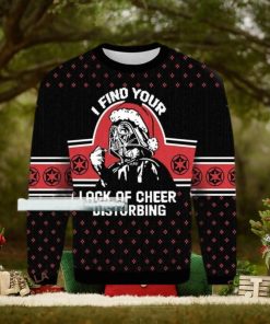 Darth Vader I Find Your Lack Of Cheer Disturbing Star Wars Ugly Christmas Sweater