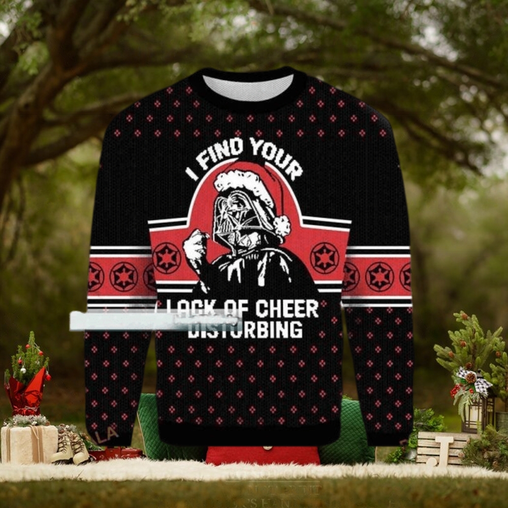 Darth Vader I Find Your Lack Of Cheer Disturbing Star Wars Ugly Christmas Sweater Darth Vader I Find Your Lack Of Cheer Disturbing Star Wars Ugly Christmas Sweater