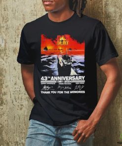 Das Boot 43th Anniversary 1981 2024 signatures Thank You For The Memories T Shirt 2 Das Boot 43th Anniversary 1981 2024 signatures Thank You For The Memories T Shirt