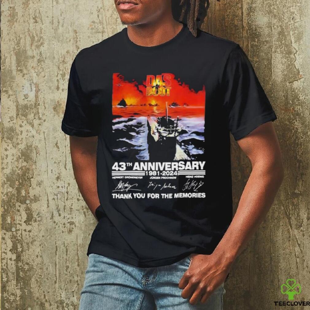 Das Boot 43th Anniversary 1981 2024 signatures Thank You For The Memories T Shirt Das Boot 43th Anniversary 1981 2024 signatures Thank You For The Memories T Shirt