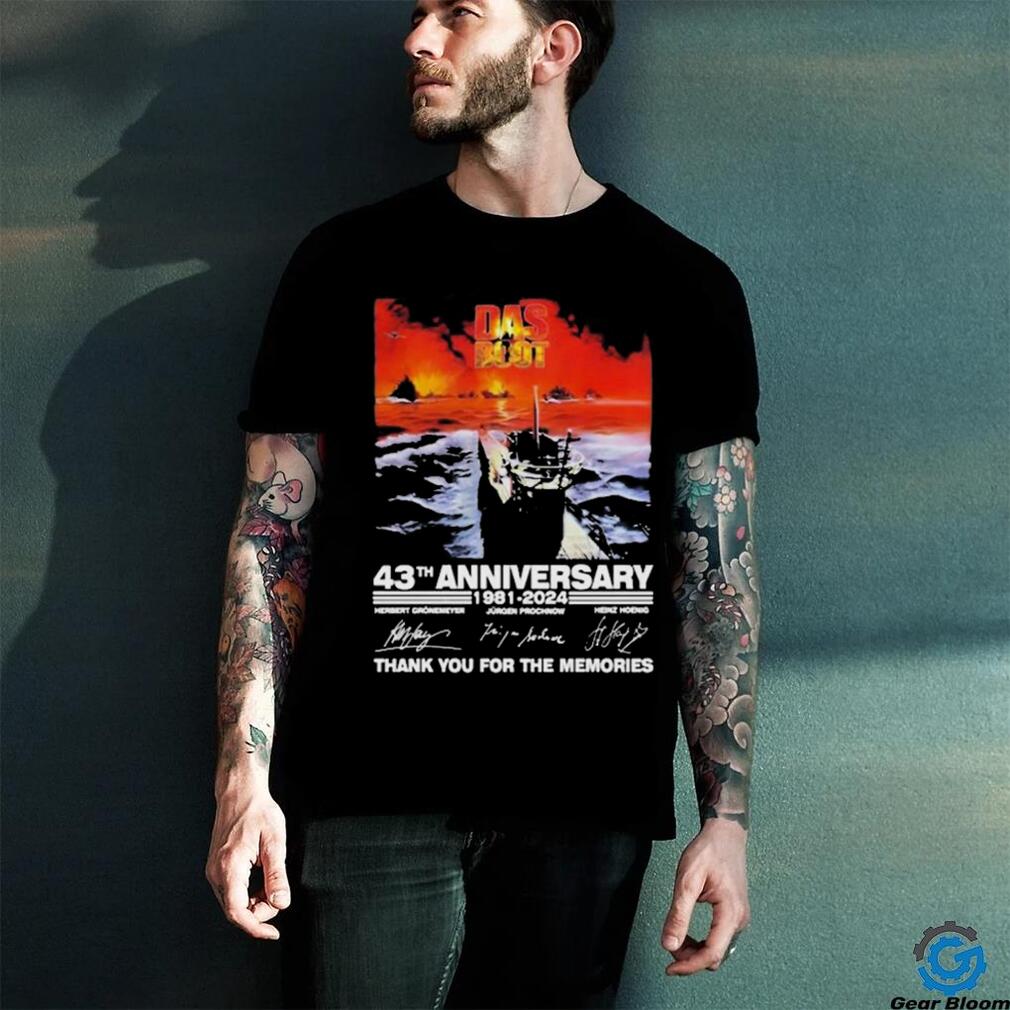 Das Boot 43th Anniversary 1981 2024 signatures Thank You For The Memories T Shirt Das Boot 43th Anniversary 1981 2024 signatures Thank You For The Memories T Shirt