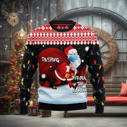 Dashing Through The Corona Ugly Christmas Sweater Gift Men Women