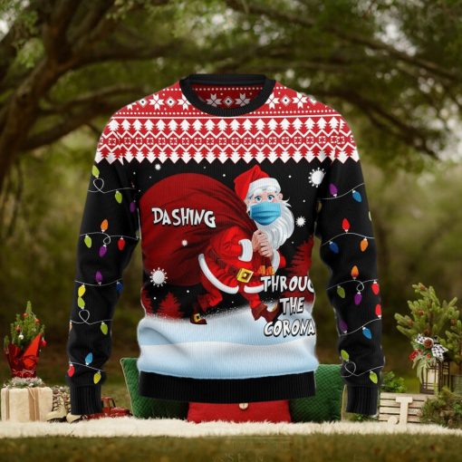 Dashing Through The Corona Ugly Christmas Sweater Gift Men Women