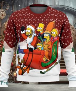 Dashing Through The Snow The Simpsons Ugly Christmas Sweaters 3D Super Hot