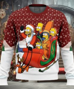 Dashing Through The Snow The Simpsons Womens Ugly Sweater
