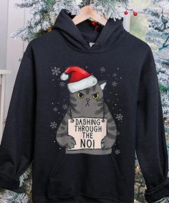 Dashing Trough The No Funny Christmas Cat Owner Shirt