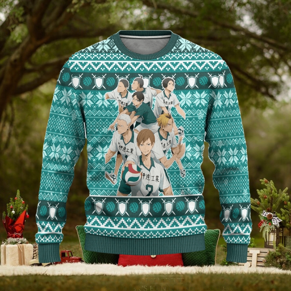Date Tech High Haikyuu Anime Xmas Women Mens Ugly Christmas Sweater Date Tech High Haikyuu Anime Xmas Women Mens Ugly Christmas Sweater
