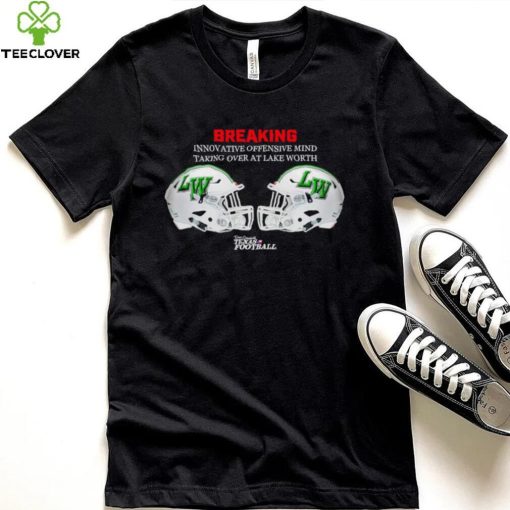 Dave Campbell’s Texas Football Lake Worth Bullfrogs helmet Breaking innovative offensive mind taking over at Lake Worth shirt