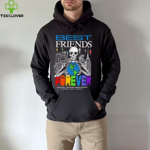 Dave Portnoy Josh Richards Brianna Chickenfry Best Friends Forever skeleton colorful shirt