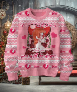 David Bowie I Will Be King And You Will Be Queen Valentine Chirstmas Gifts 2024 Xmas For Family And Friends Ugly Sweater