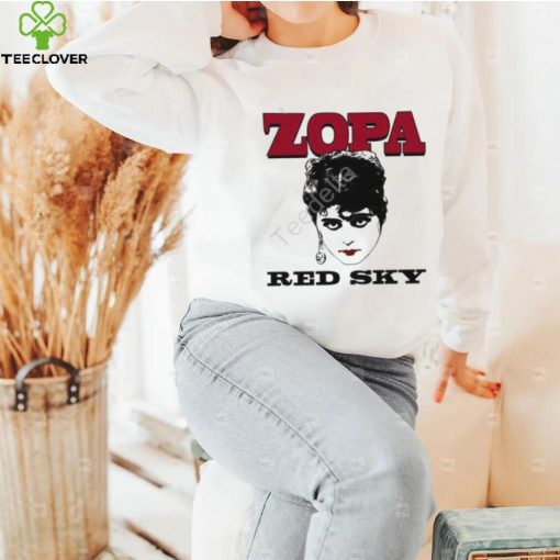 David Chase Wearing Zopa Red Sky Shirt