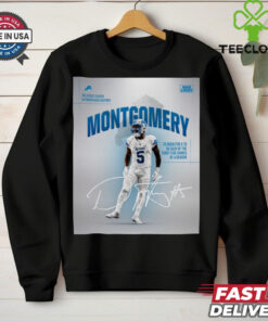 David Montgomery Detroit Lions NFL To Rush For A TD In Each Of The First Five Games Of A Season Signature Poster t shirt
