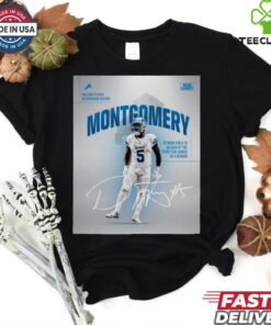 David Montgomery Detroit Lions NFL To Rush For A TD In Each Of The First Five Games Of A Season Signature Poster t shirt