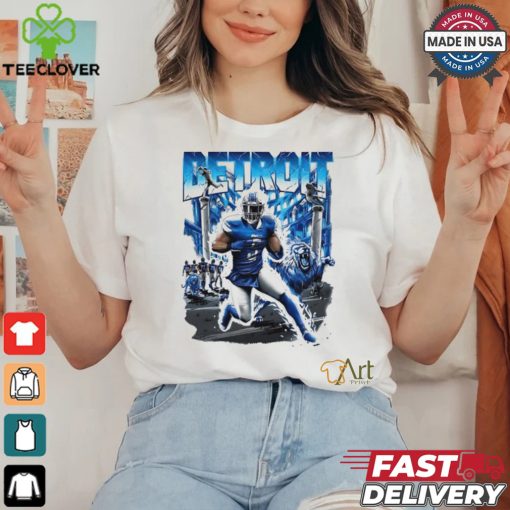 David Montgomery Detroit Lions football graphic shirt