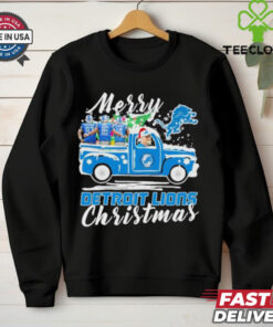 David Montgomery, Jared Goff And Amon ra St. Brown Merry Detroit Lions Christmas shirt