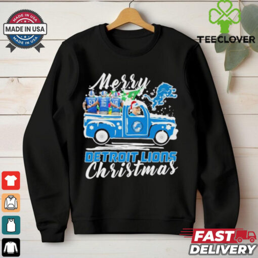 David Montgomery, Jared Goff And Amon ra St. Brown Merry Detroit Lions Christmas shirt
