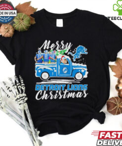 David Montgomery, Jared Goff And Amon ra St. Brown Merry Detroit Lions Christmas shirt