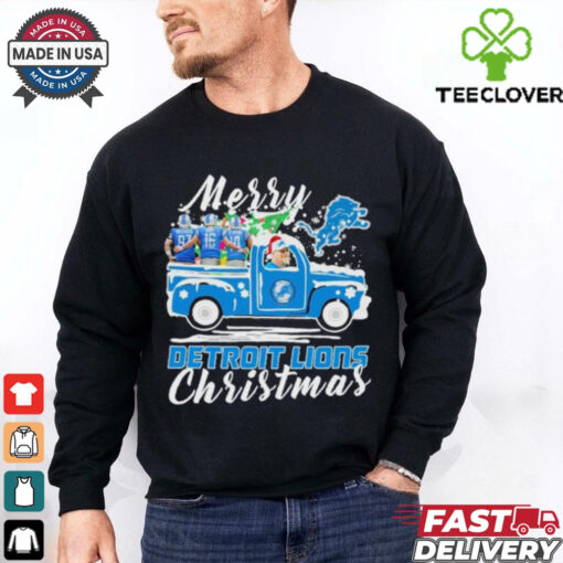 David Montgomery, Jared Goff And Amon ra St. Brown Merry Detroit Lions Christmas shirt