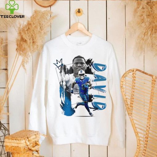 David Montgomery number 5 Detroit Lions football player pose gift hoodie, sweater, longsleeve, shirt v-neck, t-shirt