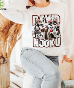 David Njoku number 85 Cleveland Browns football player pose retro shirt